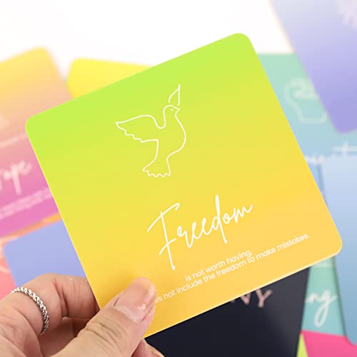 Trustiny 50 Positive Affirmation Cards | Stress Relief Gifts for women & Men | Inspirational Gifts for Women & Men | Mindfulness Cards for Women & Men| Motivational Cards