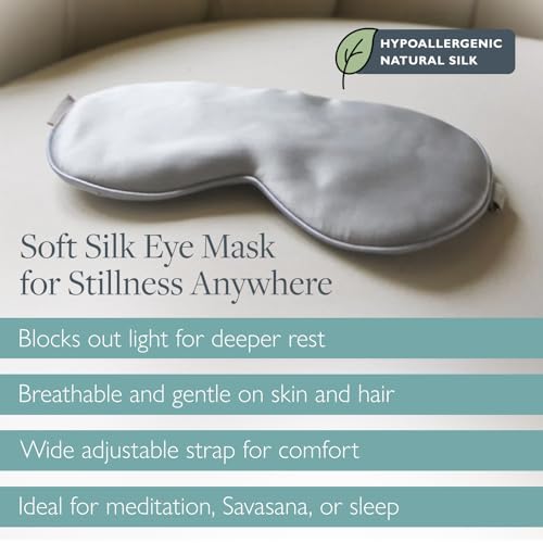 Scentered Yoga & Meditation Gift Set with Silk Eye Mask & Escape Aromatherapy Balm – Natural Silk Eye Mask to Block Out Light & Calming Essential Oils Balm – Mindful Escape Kit for Meditating & Yoga - size: Silk Eye Mask & Escape Balm
