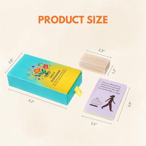 Daily Dopamine Affirmation Cards. 50 Positive Affirmation Cards for Women with Display Stan. Daily Motivational and Mindful Gift for Teens, Girls & Gen Z