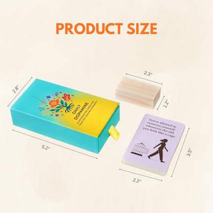 Daily Dopamine Affirmation Cards. 50 Positive Affirmation Cards for Women with Display Stan. Daily Motivational and Mindful Gift for Teens, Girls & Gen Z