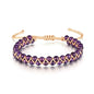 Sriomu 7 Chakra Bracelets for Women Handmade Natural Jasper Stone Healing Bead Bracelet Women Men Boho Friendship Inspirational Jewelry Natural Jasper Stone Double Layer Healing Bead Jewelry Gifts - color: A-purple