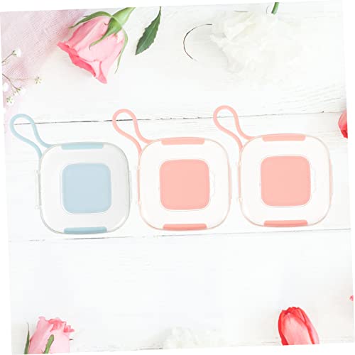 Baluue 3pcs Portable Case Compact Storage Holder for Small Items Lightweight Organizer for Travel Hiking Camping and Office Use Transparent Design for Easy Access