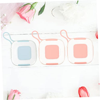 Baluue 3pcs Portable Case Compact Storage Holder for Small Items Lightweight Organizer for Travel Hiking Camping and Office Use Transparent Design for Easy Access