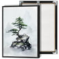 Japan Zen Canvas Wall Art Misty Pine Tree Meditation Poster Japanese Mountain Top Bonsai Peaceful Aesthetic Prints Painting For Spa Yoga Bedroom Wall Decor 12x16in Unframed