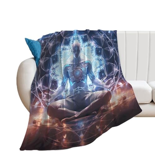 Meditation Energy Throw Blanket Fleece Blanket Fleece Throw Blanket Blanket Throw Large Blanket Bed Blanket Blanket for Bed Flannel Blanket Cute Throw Blanket 30"*40"（76 * 100cm） - size: 30"*40"（76*100cm）