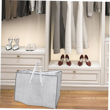 Vaguelly Large Capacity Foldable Storage Bag Organizer for Clothes and Blankets Heavy-Duty Fabric Zipper for Closet Organization and Moving Supplies