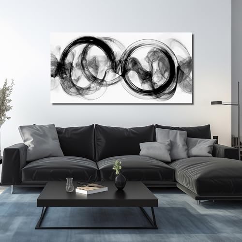 Black and White Abstract Wall Art for Office Modern Art Wall Decor for Living Room Large Wall Pictures for Bedroom 29 x 58 Inch - size: 58"L x 29"W