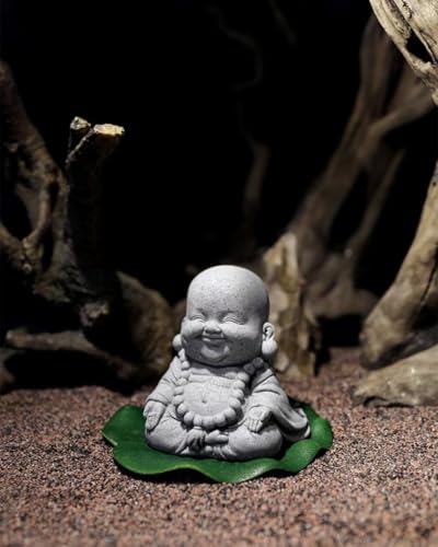 Mini Monk Buddha Statue Sandstone Statues Zen Monk Praying Statue Sculptures for Wealth Good Luck Feng Shui Decor Home Fish Tank Aquarium Garden (Style 17) - style: Style 17