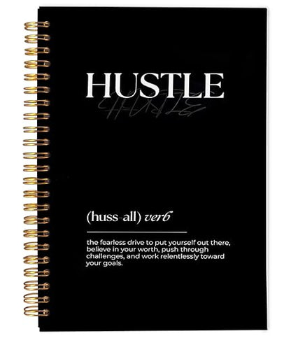 Inspirational Hustle Definition Notebook Journal, Motivational Office Notebook for Women Men Coworkers, Hustle Quote Positive Affirmation Spiral Journal 5.5x8.3 Inch - color: 32-explanation-notebook