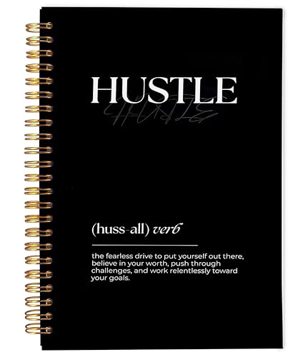 Inspirational Hustle Definition Notebook Journal, Motivational Office Notebook for Women Men Coworkers, Hustle Quote Positive Affirmation Spiral Journal 5.5x8.3 Inch - color: 32-explanation-notebook