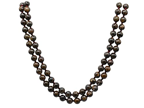 Amazing Gemstone Bronzite Mala Beads - 108 Prayer Beads for Meditation and Mindfulness Practice, Handcrafted Mala Beads with Natural Gemstones for Spiritual Healing and Relaxation (Knotted) - color: Bronzite, style: Knotted