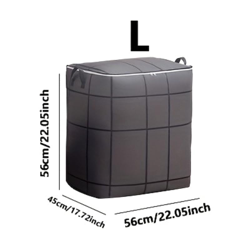 Foldable Wardrobe Storage Bag, Large Capacity Storage Box, Household Double Zipper with Handle Clothing and Quilt Organizer Bag, Suitable for Moving, Travel, Storage Basket