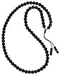 Simple Crystals and Stones Beaded Necklace Protection Balance Meditation Long Necklaces for Women and Men Amulet Jewelry - style: Obsidian