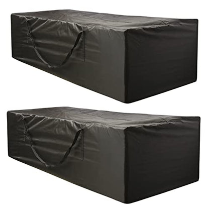 Outdoor Cushion Storage Bag 2 PCS, 68" Outdoor Pillow Storage with 2 Handles, Extra Large Opening Waterproof Zippered Patio Cushion Storage Bag XL - size: 68Lx30Wx20H