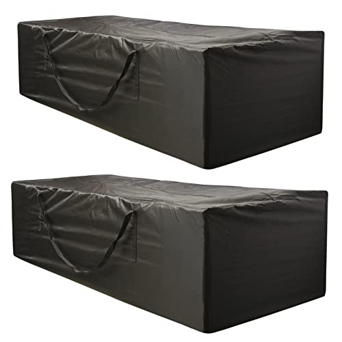 Outdoor Cushion Storage Bag 2 PCS, 68" Outdoor Pillow Storage with 2 Handles, Extra Large Opening Waterproof Zippered Patio Cushion Storage Bag XL - size: 68Lx30Wx20H