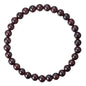 BRCbeads Gemstone Bracelets Natural Gemstone Birthstone Handmade Healing Power Crystal Beads Elastic Stretch 7.5 Inch Gift Box Unisex - color: Red Garnet