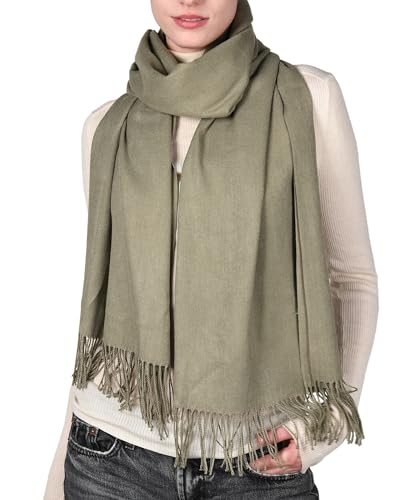FURTALK Pashmina Shawl Wraps for Women Evening Dresses Blanket Scarves Fashion Scarf Wedding Gifts - color: Green