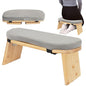 Foldable Meditation Stool with Cushion, Bamboo Yoga Bench with 5° Tilt, Ergonomic, Portable & Sturdy, Supports 397 lbs, Removable Velvet Cover, Seiza, Floor & Prayer Seat, Easy Clean (Grey) - color: Grey