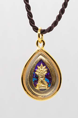 Artschatz Weekday Birthday Buddha Golden Colorful Thai Pendant, Amulet, Necklace, Charm, Sunday, Monday, Tuesday, Wednesday, Thursday, Friday, Saturday - style: Saturday - Phra Naga Prok “Protection”