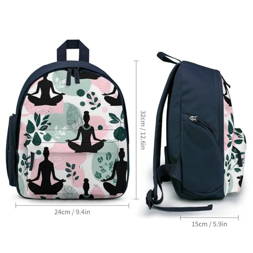 Meditation Yoga Nature Mini Travel Backpack Casual Daypacks Small Shoulder Bag for Shopping - color: Blue-style