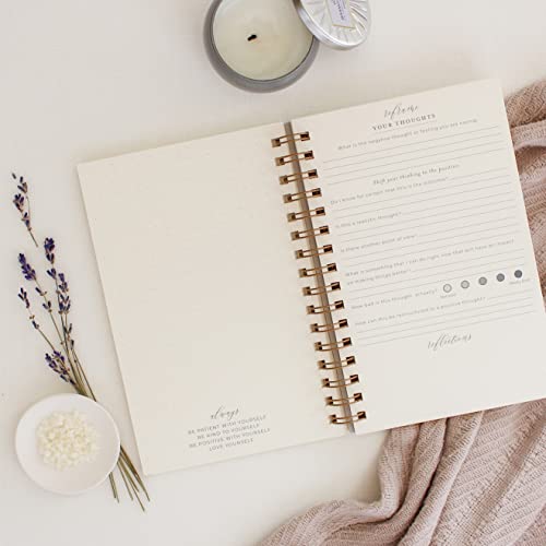 Jen Simpson Design Just Breathe // Anxiety Journal with prompts, Mindfulness Journal, Mediation journal, Positivity Journal, Self Care Journal, prompt journal, Deep Breathing