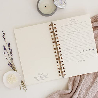 Jen Simpson Design Just Breathe // Anxiety Journal with prompts, Mindfulness Journal, Mediation journal, Positivity Journal, Self Care Journal, prompt journal, Deep Breathing