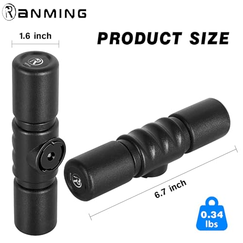 RANMING Twist Shaker ABS Double Row Shakers Percussion Instruments Medium Volume Latin Percussion Instruments for Accompaniment, Studio, Band, Drummers (Black)