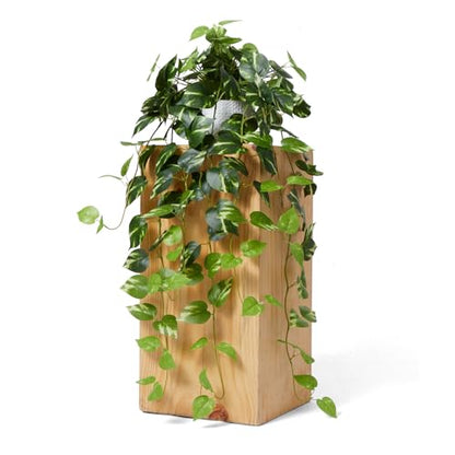 Realistic Artificial Plants Indoor in Pot – Green Faux Hanging Plants Artificial Decor Fake Pothos Potted Home Decor Shelves Tabletop Office 1 Pack