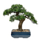 Artificial Bonsai Tree Juniper Faux Plants Indoor Fake Plants Decor with Blue Square Ceramic Pots for Home Table Office Desk Bathroom Shelf Bedroom Living Room Farmhouse Decorations - style: 16" Ficus