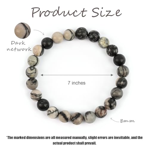 Natural Energy Healing Stone Charm Bracelet 8mm Natural Energy Healing Lava Rock Bracelet - Unisex - color: ZLY-Dark network