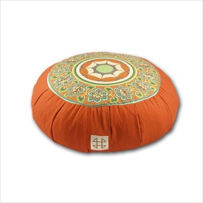 Zafu Meditation Cushion, Brocade Bamboo Night