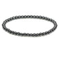 Keleny Gem Semi Precious Gemstones 4mm Round Beads Crystal Stretch Bracelet 7 Inch Unisex - color: Black Hematite