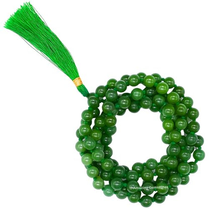 Amazing Gemstone Green Aventurine Mala - Knotted - color: Green Aventurine, style: Knotted
