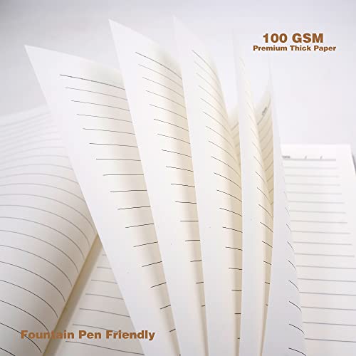 Large Lined Notebook Journal for Writing, Soft Faux Leather Cover, 100GSM Papers, 320 Pages, A4 8.4x11.4 inches Note Book for Work Men Business (Black,Ruled) - color: Black,Ruled