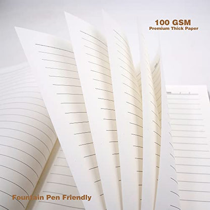 Large Lined Notebook Journal for Writing, Soft Faux Leather Cover, 100GSM Papers, 320 Pages, A4 8.4x11.4 inches Note Book for Work Men Business (Black,Ruled) - color: Black,Ruled