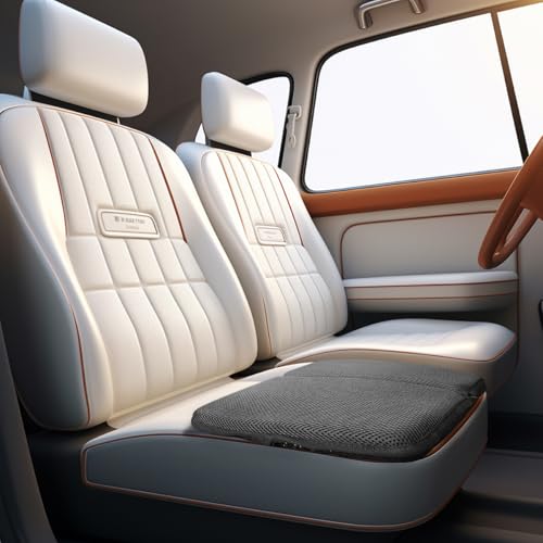 Foldable Gel Seat Cushion for Travel, Portable Chair Cushion for Camping, Honeycomb Seat Cushion, Portable Gel Cushion for Pressure Relief,1.15-Inch Thick (Black)
