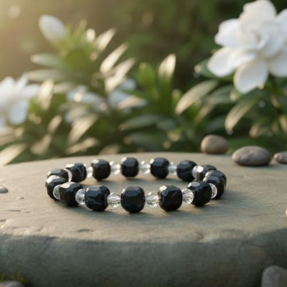 The Alchemist's Arcanum Adjustable Beaded Wrist Accessory for Men and Women, Stretch Fit Stone Bead Jewelry for Daily Wear and Gifting - color: Sulemani Hakik