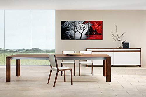 Wieco Art Extra Large The Cloud Tree Modern Gallery Wrapped Giclee Canvas Print Artwork Abstract Landscape 3 panels Pictures on Canvas Wall Art Ready to Hang for Living Room Kitchen Home Decor XL - size: 20x28inchx3pcs