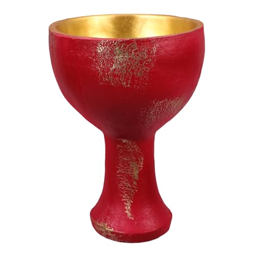 Amosfun 1pc Holy Cup Resin Goblet for Altar Decoration Ceremonial Sacrifice Tool Elegant Tabletop Religious Ornaments for Worship Use