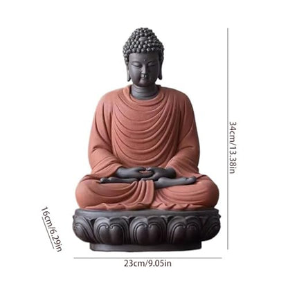 Sculpture Meditating Statue Entrance Zen Statue Ornaments Office Ceramic Crafts Ornaments Figurine Sitting