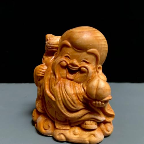 Antique Character Statue Accents Zen Meditation Wood Sculpture Decor for Living Room Spa Or Yoga Studio Centerpiece Books Living Room Bedroom Ornament