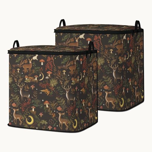 2pcs closet organizers and storage under bed,clothing blanket sweater sheet bedding comforter duvet quilt pillow toy storage bags with lids,dorm room essentials for containers 95L - color: 32