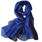 Cotton Silk Scarf Elegant Soft Wraps Color Shade Scarves for Women - color: Royal Blue