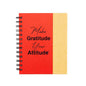 Gratitude Attitude Journal with Meditation Music, Pen, Pad, Sticky Notes, Color Tabs & Prompt Stickers. A self care gift to encourage positive thoughts, and mental wellness. (Red, Unisex) - color: Red