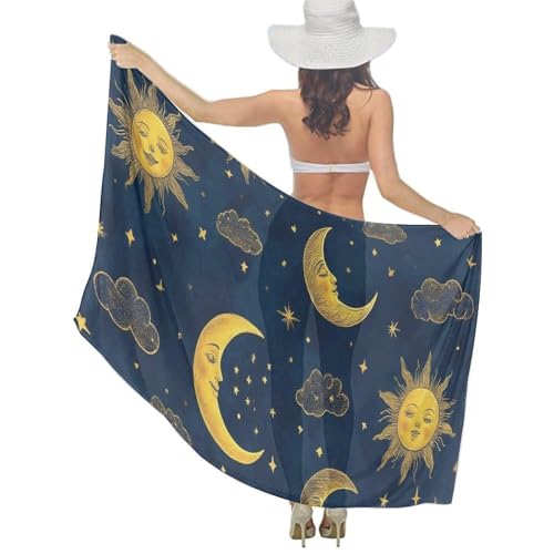 Fashion Chiffon Beach Sarong Sheer Swimsuit Wrap Tranel Long Scarf Decor - color: Color577