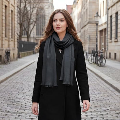 Pashmina shawls and wraps for Evening Dresses Scarf for Women Winter Shawl Wraps for Women Weedings - color: Dark Grey