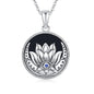 Evil Eye Necklace for Women 925 Sterling Silver, Protection Necklace with Blue Evil Eye Charm, Evil Eye/Lotus Pendant Jewelry, Birthday Christmas Gifts for Her - style: Lotus Evil Eyes 05