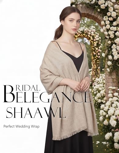 Shawl Wraps for Women Pashmina Shawls and Wraps for Evening Dresses Large Soft Scarf Winter Scarf Wedding Shawl… - color: Beige