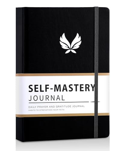 Yoment Gratitude Journal for Men 13-Week Guided Productivity 5 Minute Daily Journal with Prompts for Mindfulness, Mental Health & Productivity - Guided Self Care Gift, Black - color: Black