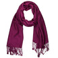 Falari Women's Soft Solid Color Pashmina Shawl Wrap Scarf, for Wedding, Bridesmaid Gifts, Evening Dress - color: Plum